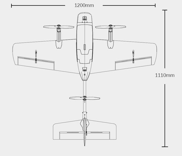Hee Wing T2 Cruza VTOL FPV Plane (PNP+FC and Carry Case)