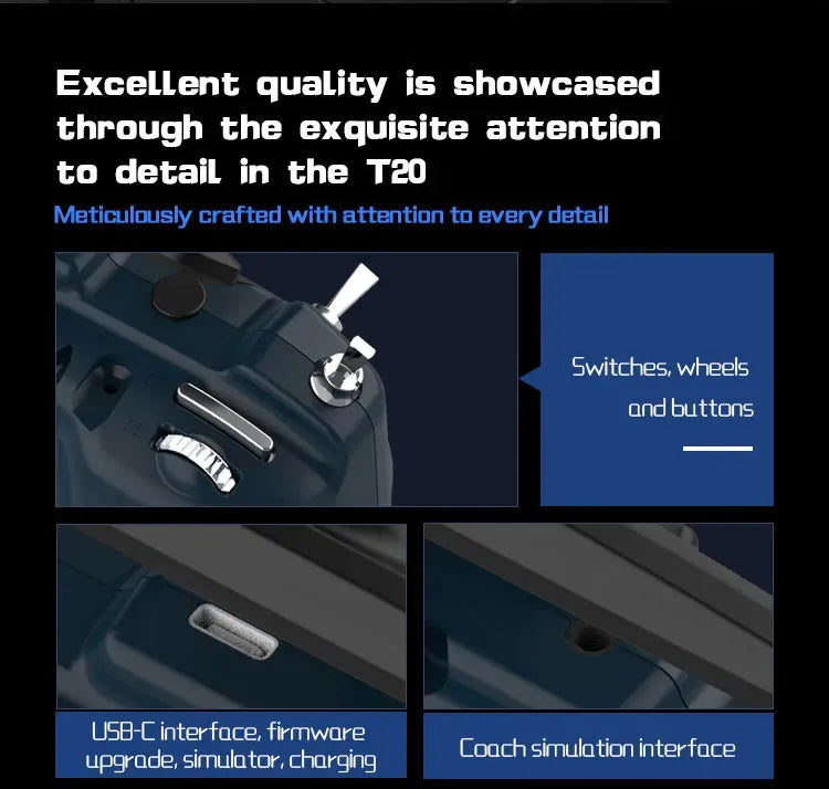Jumper T20 Radio Transmitter Hall Gimbal (ELRS)
