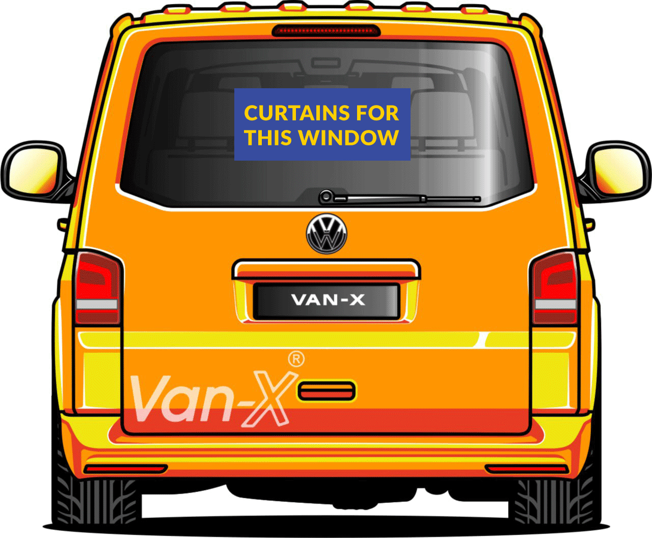 For VW T4 Window Curtains Eco-Line - Grey | Van-X