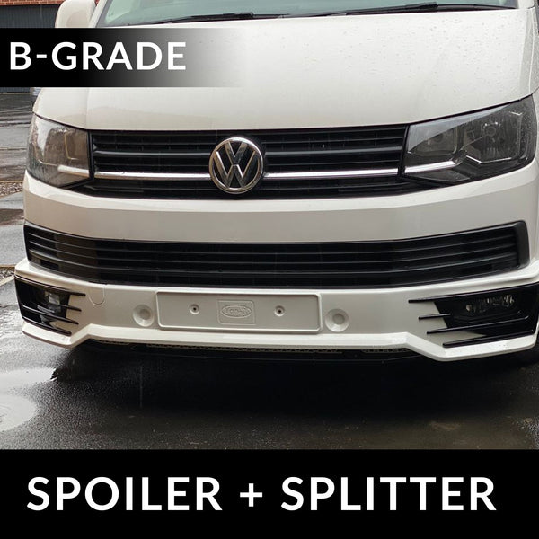 For VW T6 Transporter camper van Front Bumper Spoiler + Splitter (B-Grade) Painted and ready to fit in 3 colour options.latest upgrade