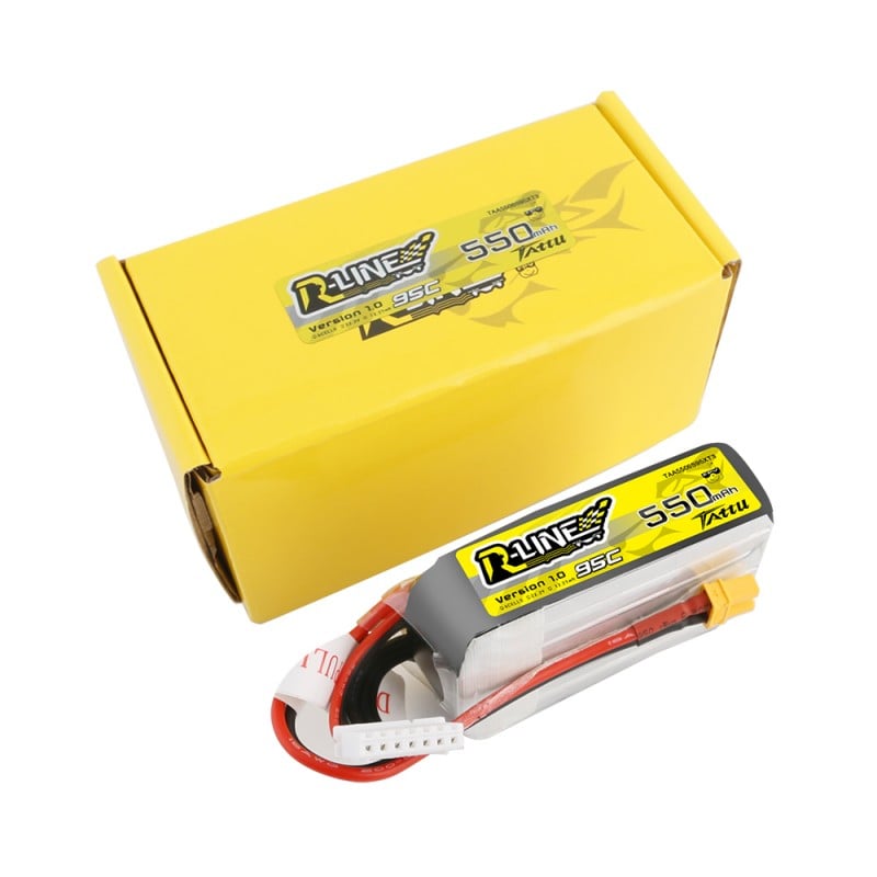 Tattu R-Line 550mAh 22.2V 6S1P 95C Lipo Battery with XT30