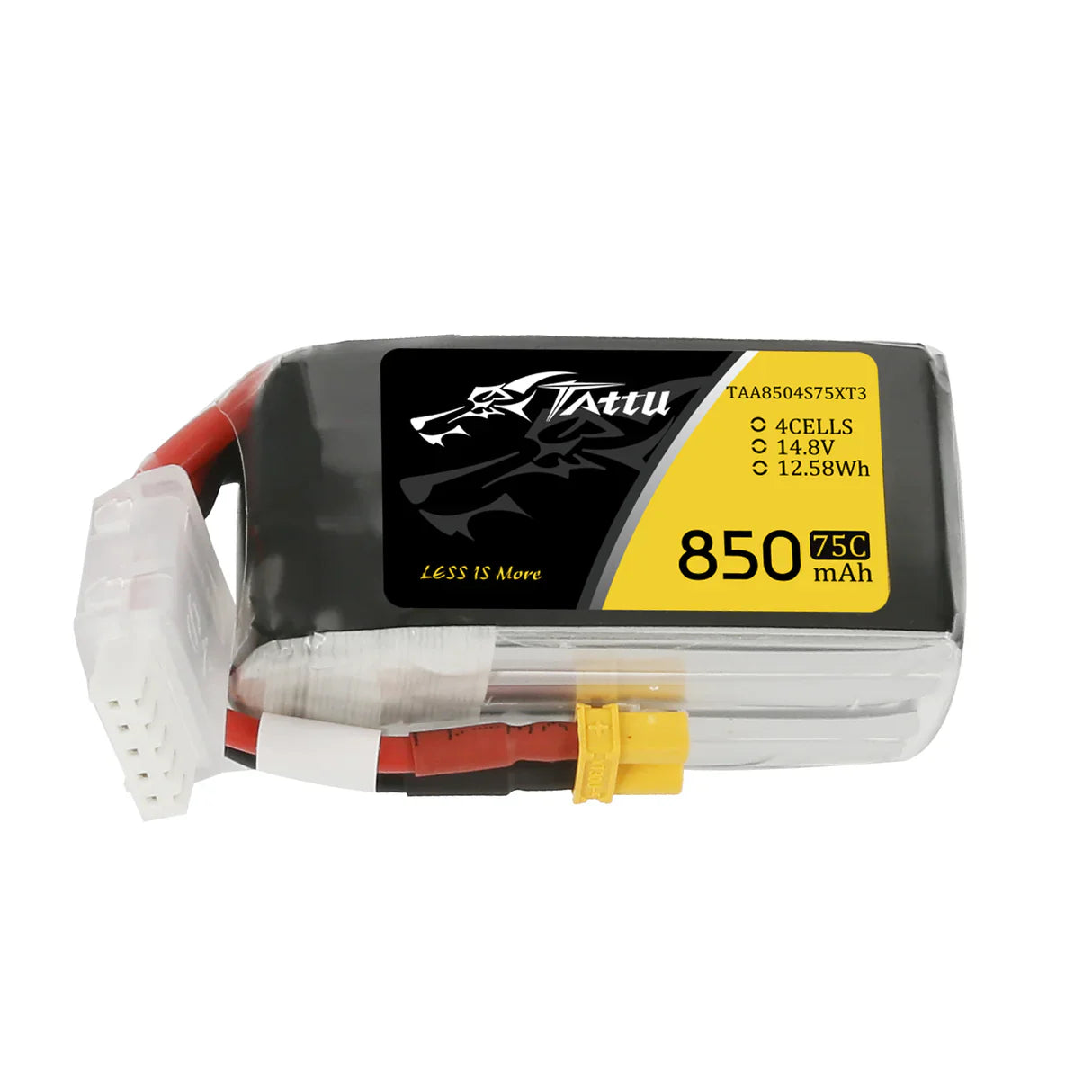 Tattu 850mAh R-Line 14.8V 75C 4S1P Lipo Battery Pack