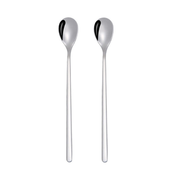 2 PCS Stainless Steel Spoon Creative Coffee Spoon Bar Ice Spoon Gold Plated Long Stirring Spoon