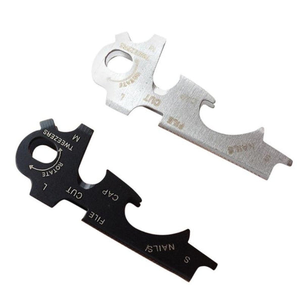 8 in 1 Multitools EDC Stainless Steel Keychain Outdoor Survival Gear Gadget, 8 in 1 (Black), 8 in 1 (Silver)