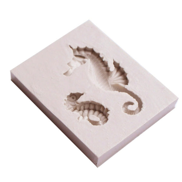 2 PCS Hippocampus DIY Modeling Mold Fondant Silicone Cake Chocolate Mold Baking Tool