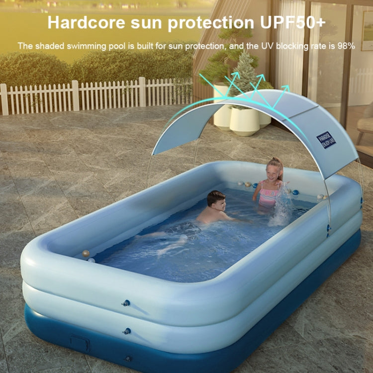 PVC Shade Wireless Automatic Inflatable Swimming Pool Household Children Swimming Pool Large Outdoor Plastic Pool with Shed, 2.1m, 2.6m, 3m