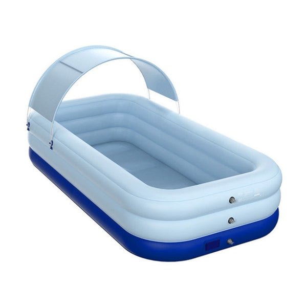PVC Shade Wireless Automatic Inflatable Swimming Pool Household Children Swimming Pool Large Outdoor Plastic Pool with Shed, 2.1m, 2.6m, 3m