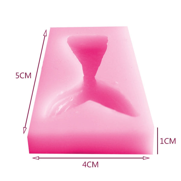 10 PCS Fondant Mermaid Fishtail Silicone Mold Baking Tools Chocolate Cake Decorating Mold, Fishtail Shape