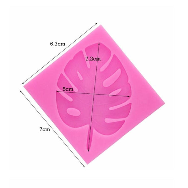 2 PCS DIY Tree Leaf Fondant Mould Chocolate Cake Decorating Mould, Tree Leaf Shape(Pink), Tree Leaf Shape(Gray)
