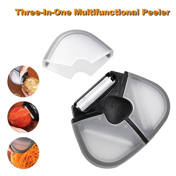 Multifunctional Stainless Steel Creative Peeler Three-in-one Peeler Grater, Peeler Grater