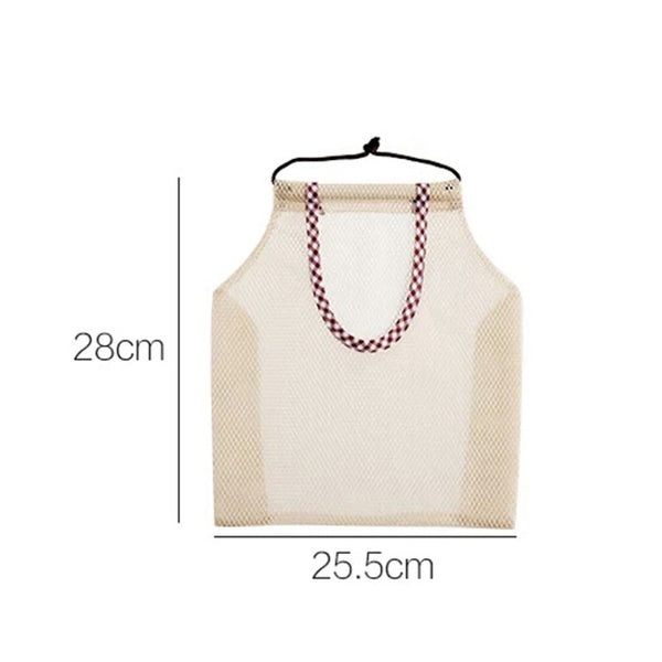 2 PCS Creative Kitchen Vegetable Onion Potato Storage Hanging Bag Hollow Breathable Mesh Bag Kitchen Garlic Ginger Mesh Storage Bag, Mesh Storage Bag