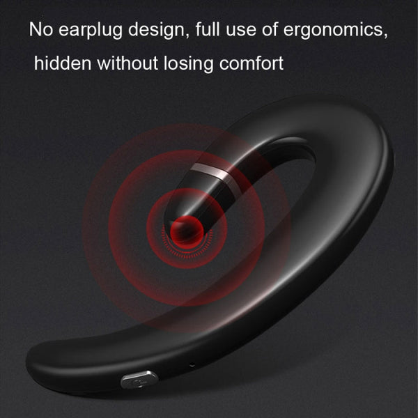 ET Bluetooth Earphone Wireless Headset Handsfree Ear Hook Waterproof Noise Reduction Earphone with Mic for Android IPhone