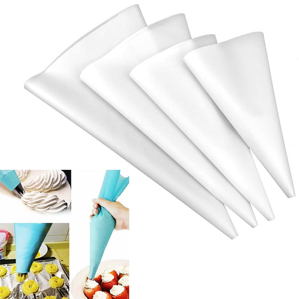 4 PCS Silicone Icing Piping Cream Pastry Bag Nozzle DIY Cake Decorating Tools, Cream Pastry Bag(Blue), Cream Pastry Bag(White), Cream Pastry Bag(Pink), Cream Pastry Bag(Green)