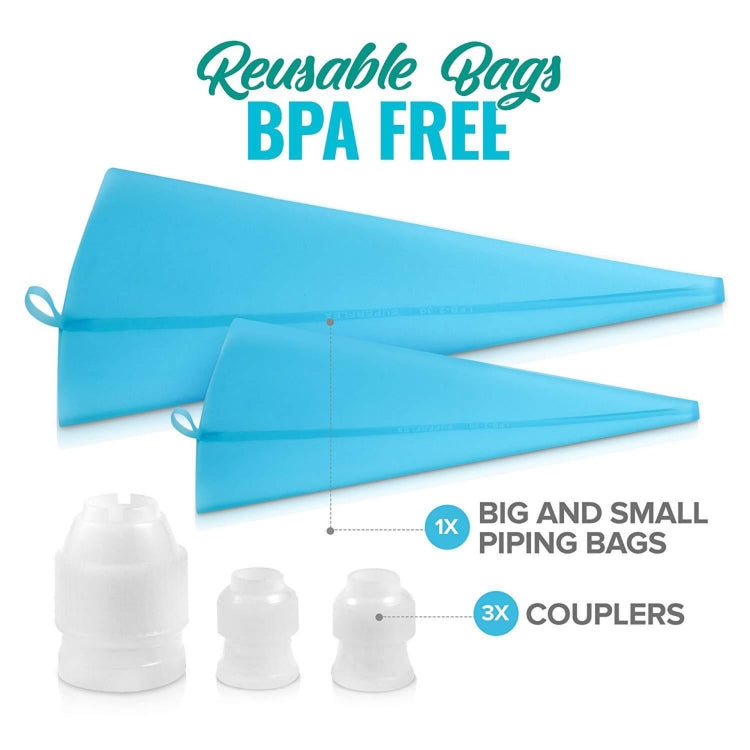 106 in 1 Cake Turntable Set Stainless Steel Decorating Mouth Cake Decorating Baking Tool, 106 PCS/Set Purple, 106 PCS/Set Blue