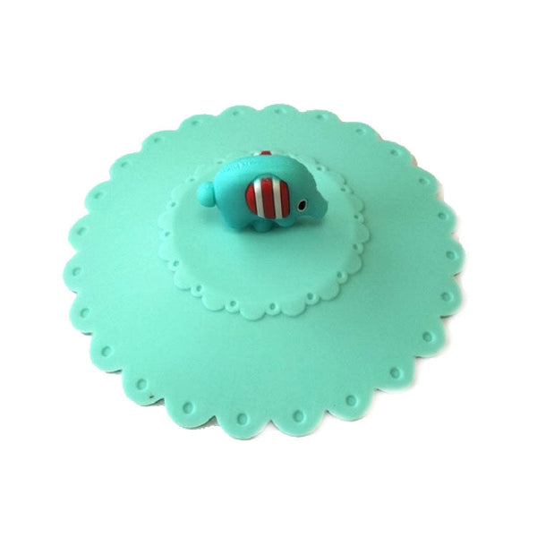 Cartoon Elephant Dustproof and Leakproof Silicone Cup Lid, Elephant