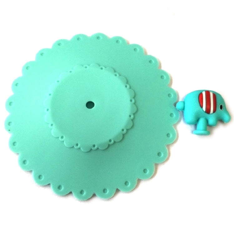 Cartoon Elephant Dustproof and Leakproof Silicone Cup Lid, Elephant