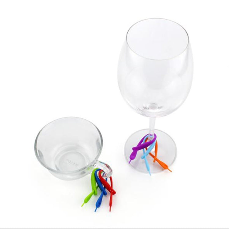 12 PCS / Set Wine Glass Recognizer Creative Silicone Wine Glass Mark