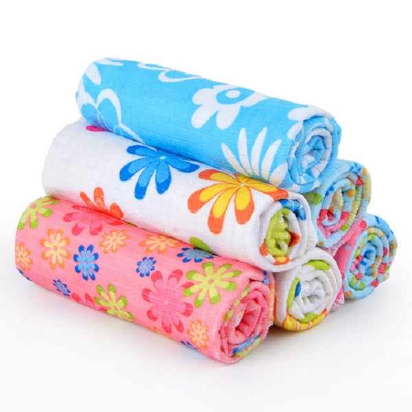 4 PCS / Set Microfiber Printed Flowers Cloth Cleaning Cloth