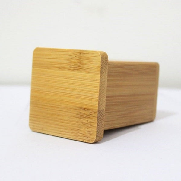 2 PCS Natural Bamboo Toothpick Box Square Restaurant Hotel Toothpick Can with Lid, Bamboo Toothpick Box