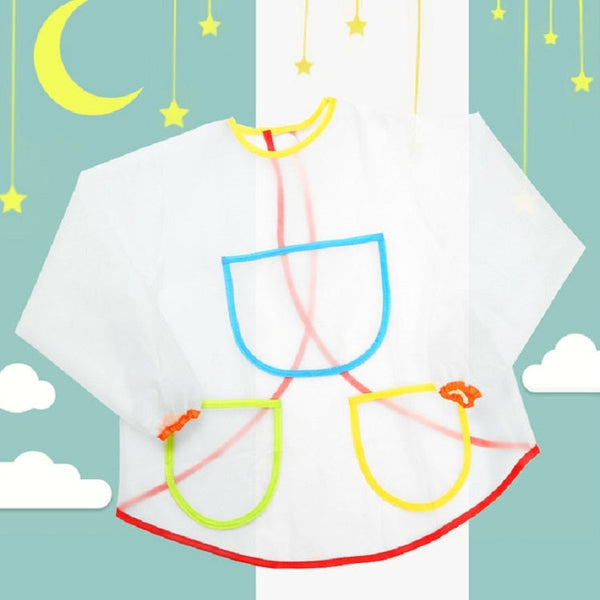 Drawing Waterproof Anti-dirty Transparent Apron for Children, Transparent Apron