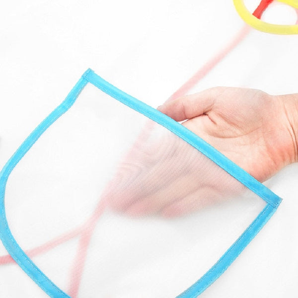 Drawing Waterproof Anti-dirty Transparent Apron for Children, Transparent Apron