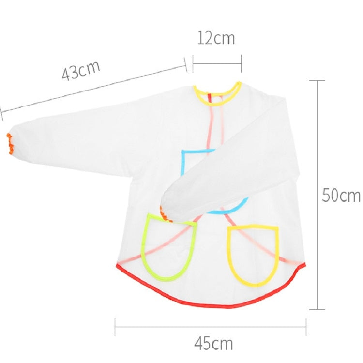 Drawing Waterproof Anti-dirty Transparent Apron for Children, Transparent Apron