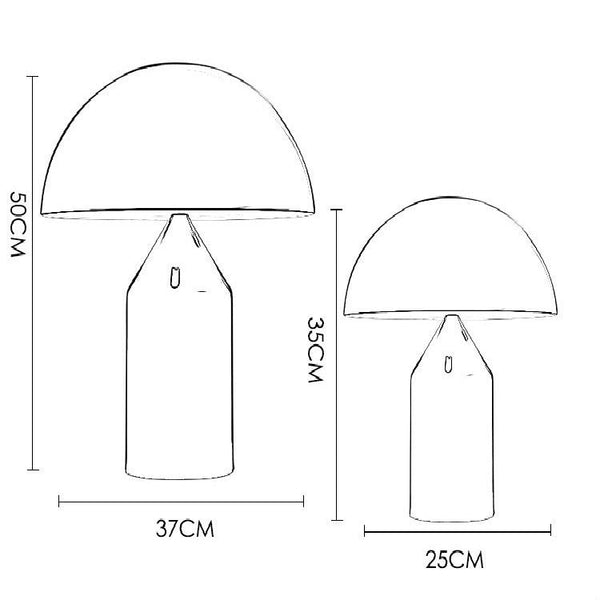 E14 LED Metal Mushroom Table Lamp Bedroom Decorative Table Lamp EU Plug