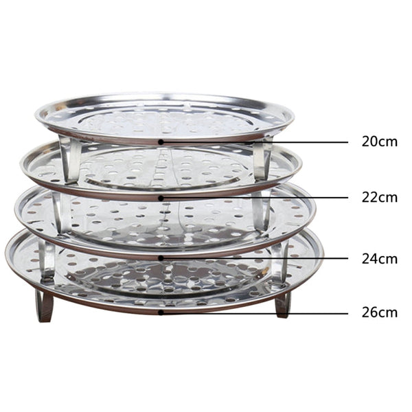 Multifunctional Waterproof Shelf Steaming Tray Stainless Steel Steaming Grid Cage Steaming Sheet Steaming Rack, 20cm, 22cm, 24cm, 26cm
