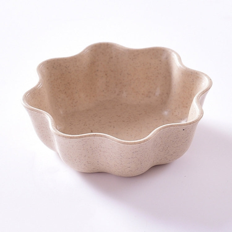 5 PCS Creative Plum Shape Dishes Wheat Straw Seasoning Dish Snack Plate Chili Sauce Ketchup Dressing Salt Dish,Size:7x7x2.5cm