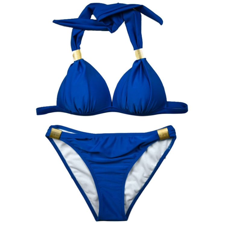 2 In 1 Sexy Solid Color Swimsuit Set Ladies Beach Bikini Swimwear