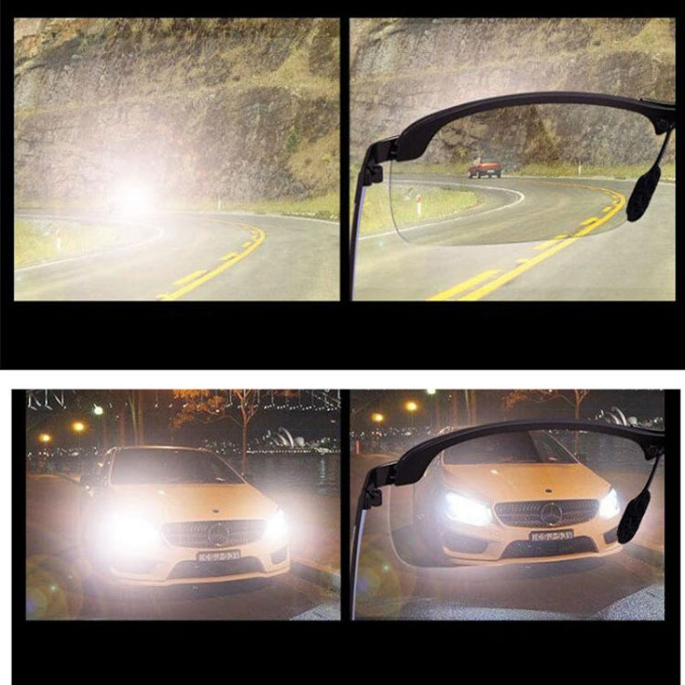 Photochromic Sunglasses Day and Night Vision Driving Eyewear, Black, Gun Metal, Sliver