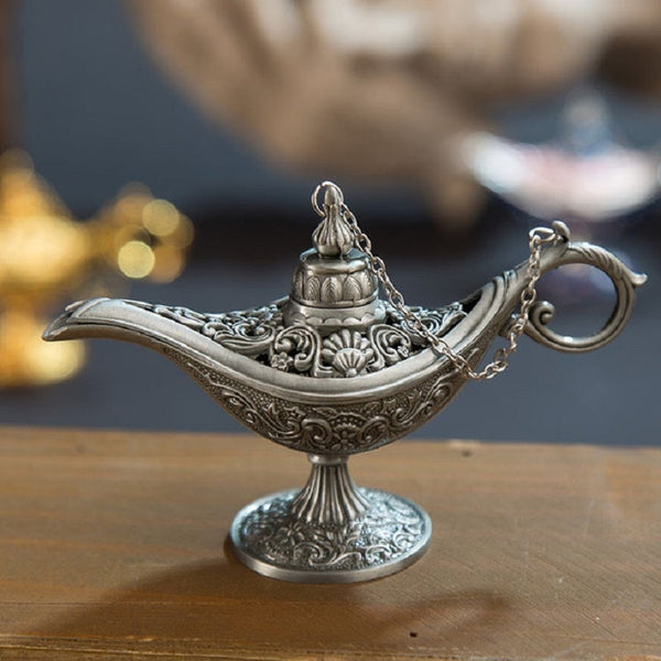 Aladdin Magic Lamp Metal Crafts Wish Lamp Aromatherapy Home Creative Decoration Gift