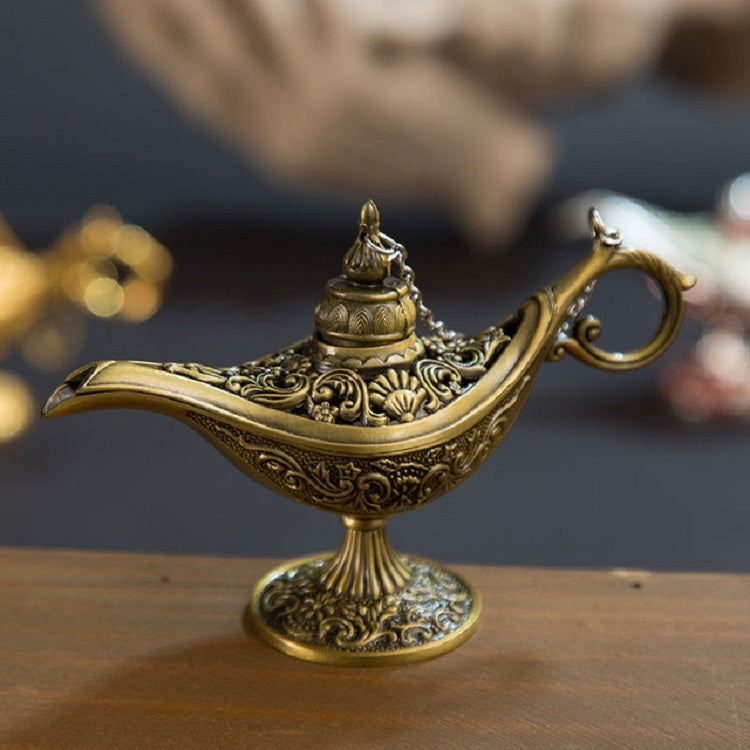 Aladdin Magic Lamp Metal Crafts Wish Lamp Aromatherapy Home Creative Decoration Gift