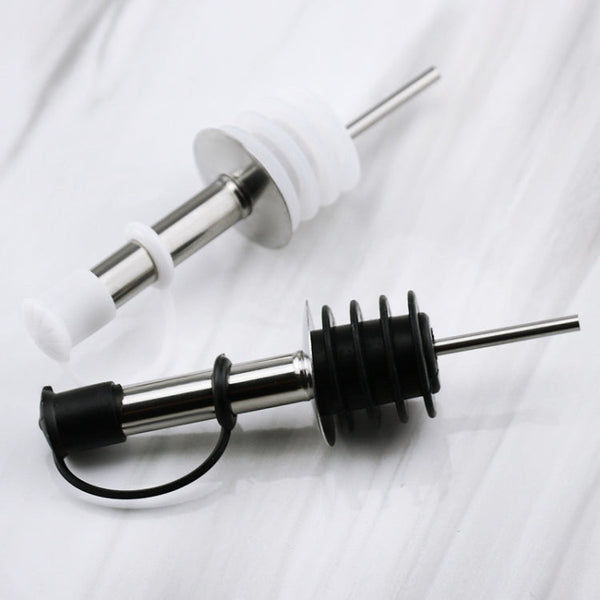 5 PCS Glass Bottle Stopper Stainless Steel Oil Stopper Silicone Stopper