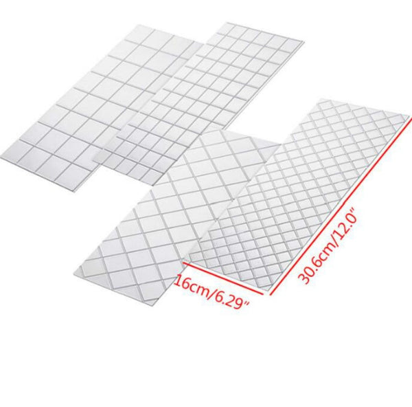 2 Sets DIY Cake Mold Wexture Fondant Printing Mold, Plaid pattern, Roll rattan