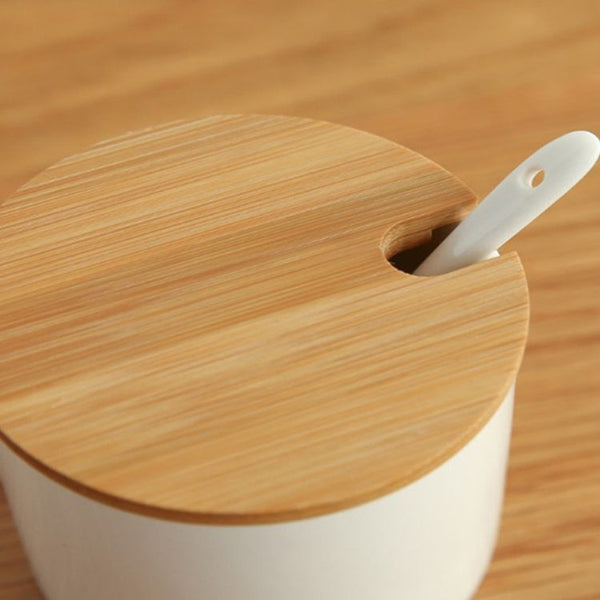 3pcs / Set Simple Life Creative Ceramics Kitchen Food Containers Organizer Jars For Spices Sugar-bowl Condiment Box Kitchen Storage Bottl, Ceramics (2 sets )