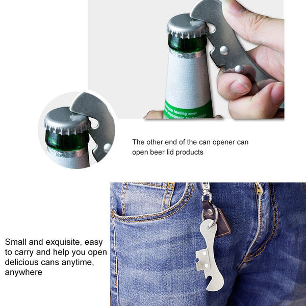 2 PCS  Stainless Steel Bottle Opener Can Opener Multifunctional Kitchen Tool, Stainless Steel Bottle Opener