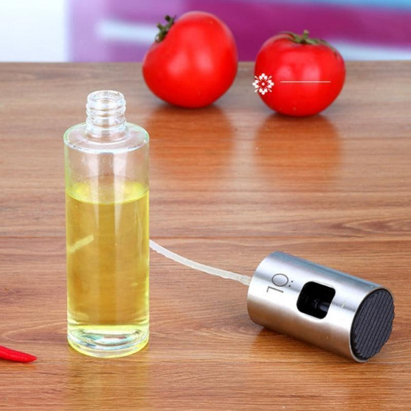 Stainless Steel Glass Olive Pump Spray Bottle Oil Sauce Vinegar Bottle Oil Dispenser