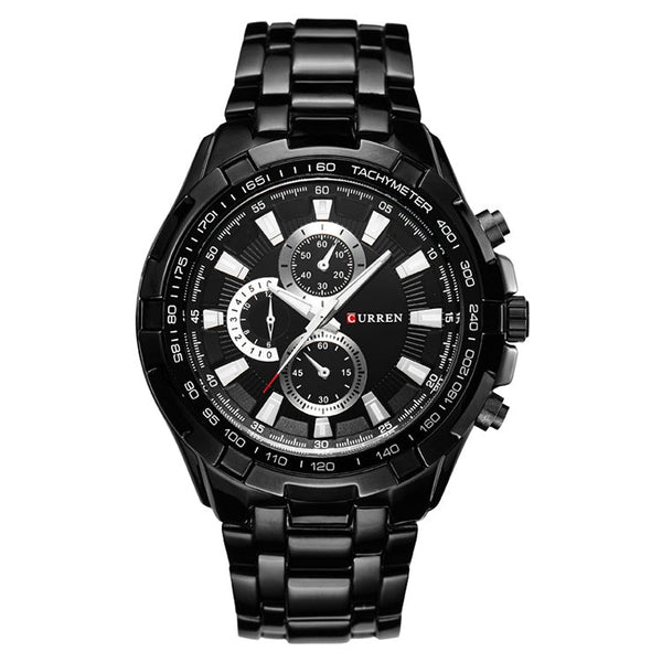 CURREN 8023 Men Stainless Steel Analog Sport Quartz Watch, White case white face, Silver case gold face, Silver case gold ring black face, Black case white face, Black case black face, Black case gold ring white face, Black case gold face��������������...