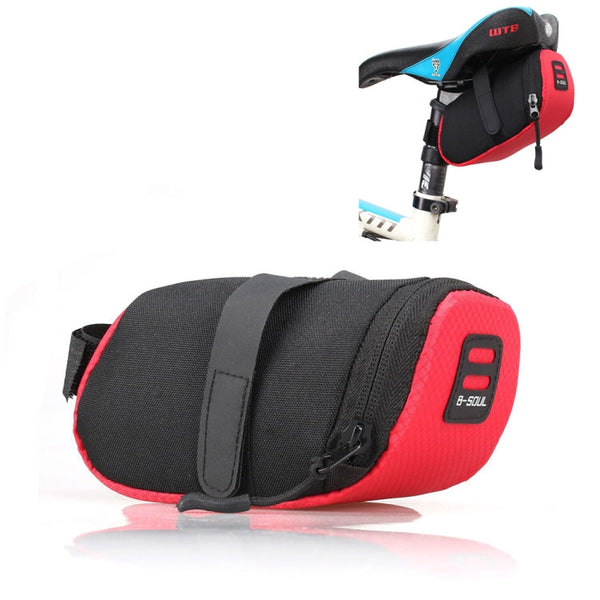 3 Color Nylon Bicycle Bag Bike Waterproof Storage Saddle Bag Cycling Tail Rear Pouch Bag