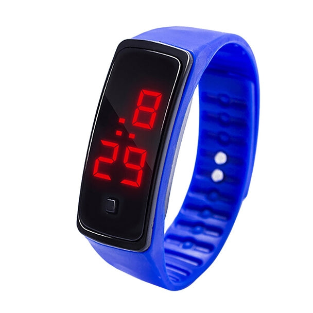 LED Digital Display Silicone Bracelet Children Electronic Watch
