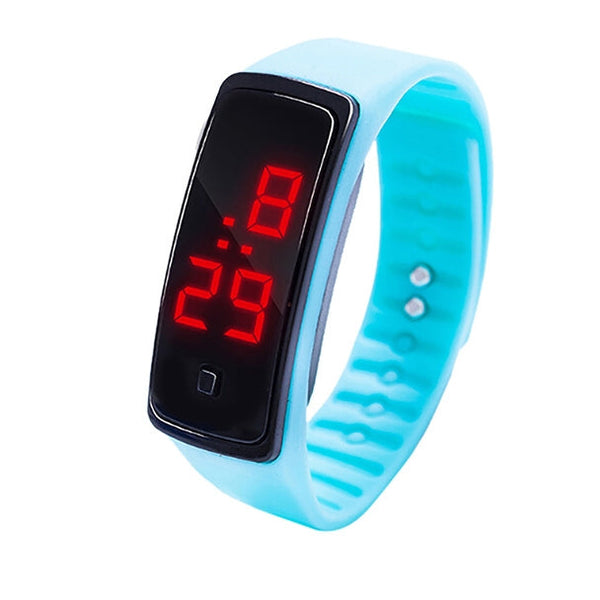 LED Digital Display Silicone Bracelet Children Electronic Watch