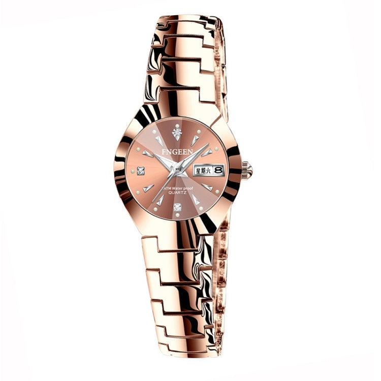 FNGEEN 5808 Women Fashion Steel Strap Quartz Watch Couple Watch, Brown Steel Coffee Surface, Black Steel Black Surface, Stainless Stee White Surface, White Steel Black Surface, Stainless Steel Blue Surface