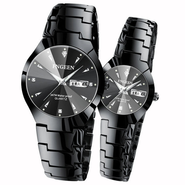 FNGEEN 5808 Women Fashion Steel Strap Quartz Watch Couple Watch, Brown Steel Coffee Surface, Black Steel Black Surface, Stainless Stee White Surface, White Steel Black Surface, Stainless Steel Blue Surface