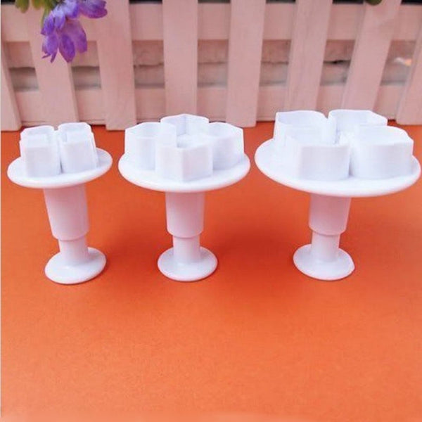 2 Set Silicone Hydrangea Fondant Cake Decorating Flower Blossom Mold, 3 PCS Hydrangea