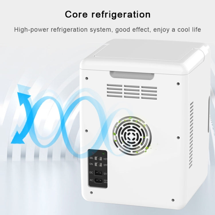 10L Mini Refrigerator Car Home Dual-use Small Dormitory Refrigerator, CN Plug