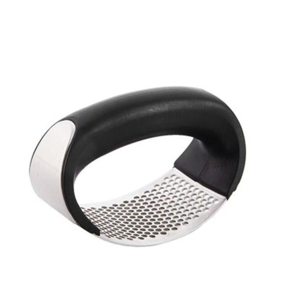 Stainless Steel Garlic Presser Manual Garlic Mincer Chopping Garlic Tools, Garlic Presser(Black)