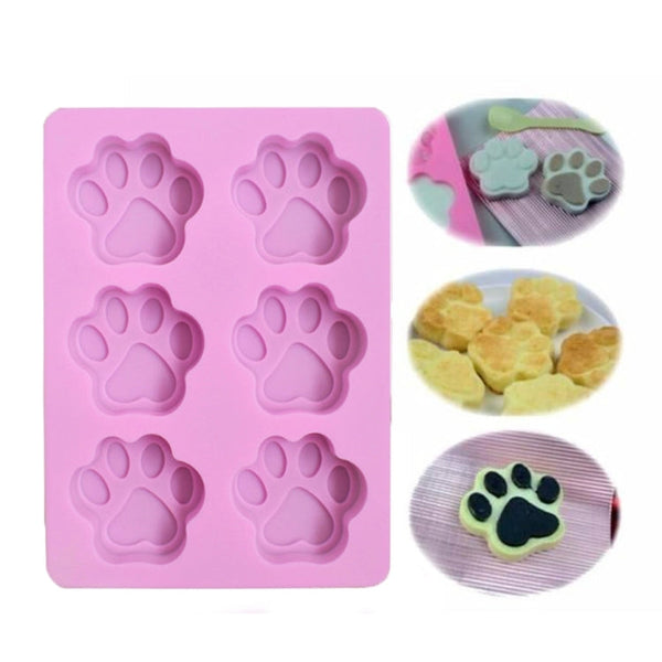 3 PCS Paw Soap Ice Cream Chocolate Cake Silicone Mold, Soap Shape