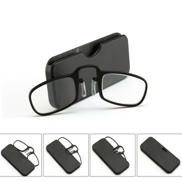 2 PCS TR90 Pince-nez Reading Glasses Presbyopic Glasses with Portable Box