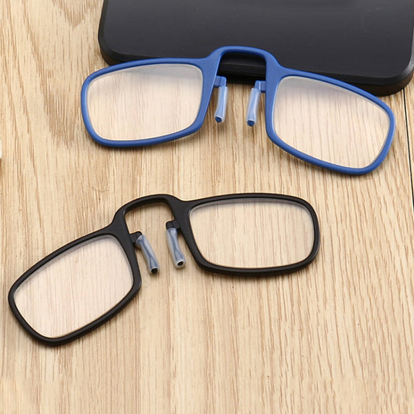 2 PCS TR90 Pince-nez Reading Glasses Presbyopic Glasses with Portable Box
